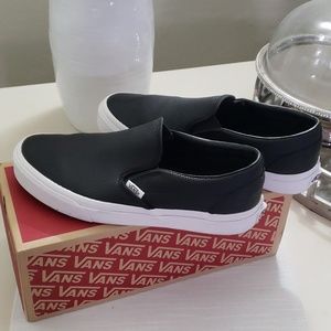 Black and white vans